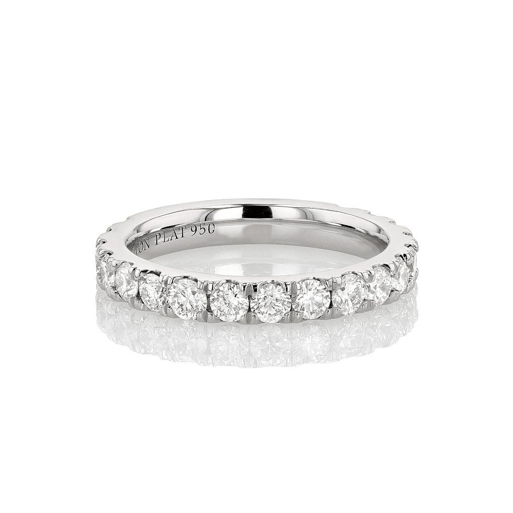 Hamilton Lisette Collection Platinum and 1.25 Total Weight Diamond Half Way Band