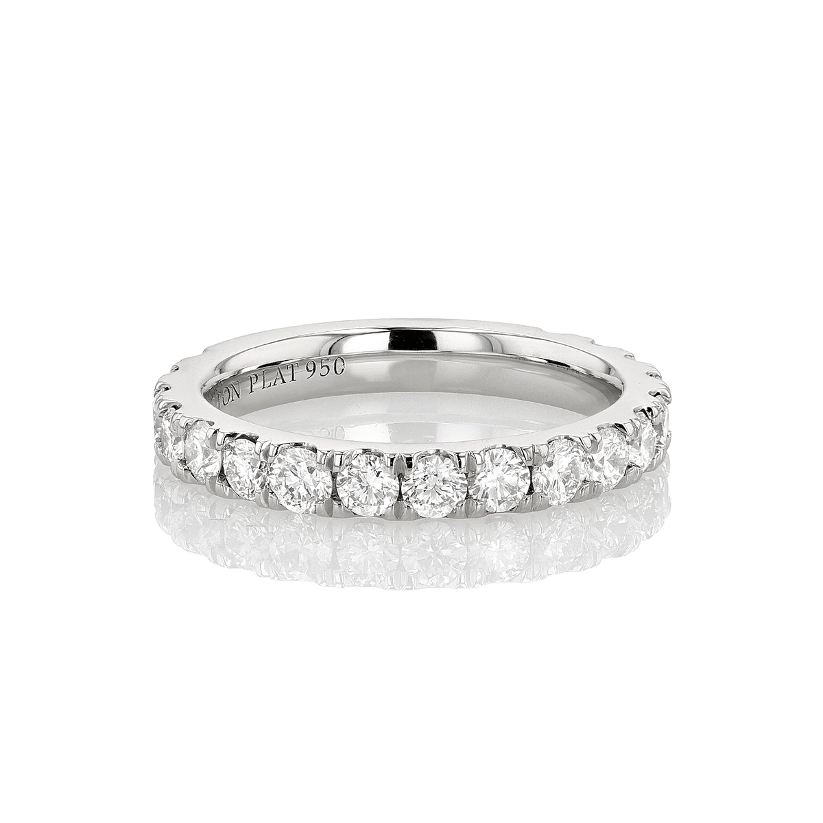 Hamilton Lisette Collection Platinum and 1.25 Total Weight Diamond Half Way Band