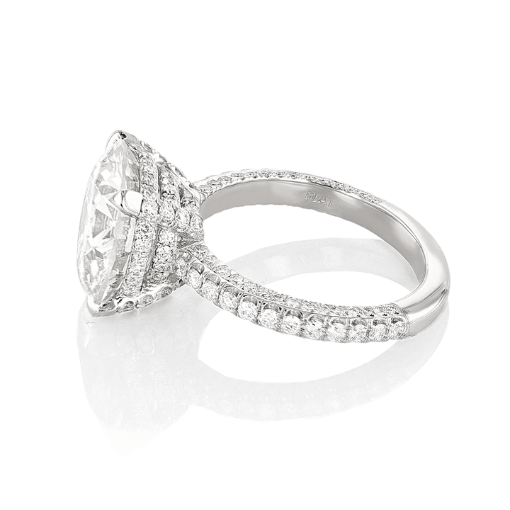 Private Reserve Platinum and Round Diamond 6.57 Total Weight Engagement Ring
