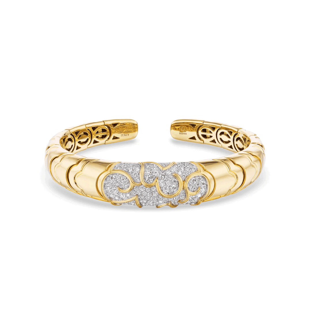 Marina B Onda 18k Yellow Gold Diamond Bracelet
