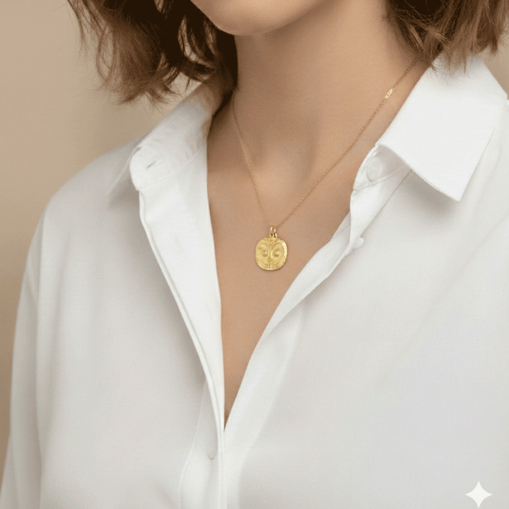 18k Yellow Gold Owl Charm