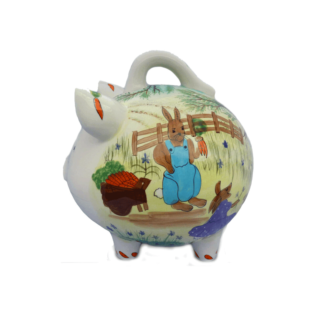 Country Bunnies Big Piggy Bank