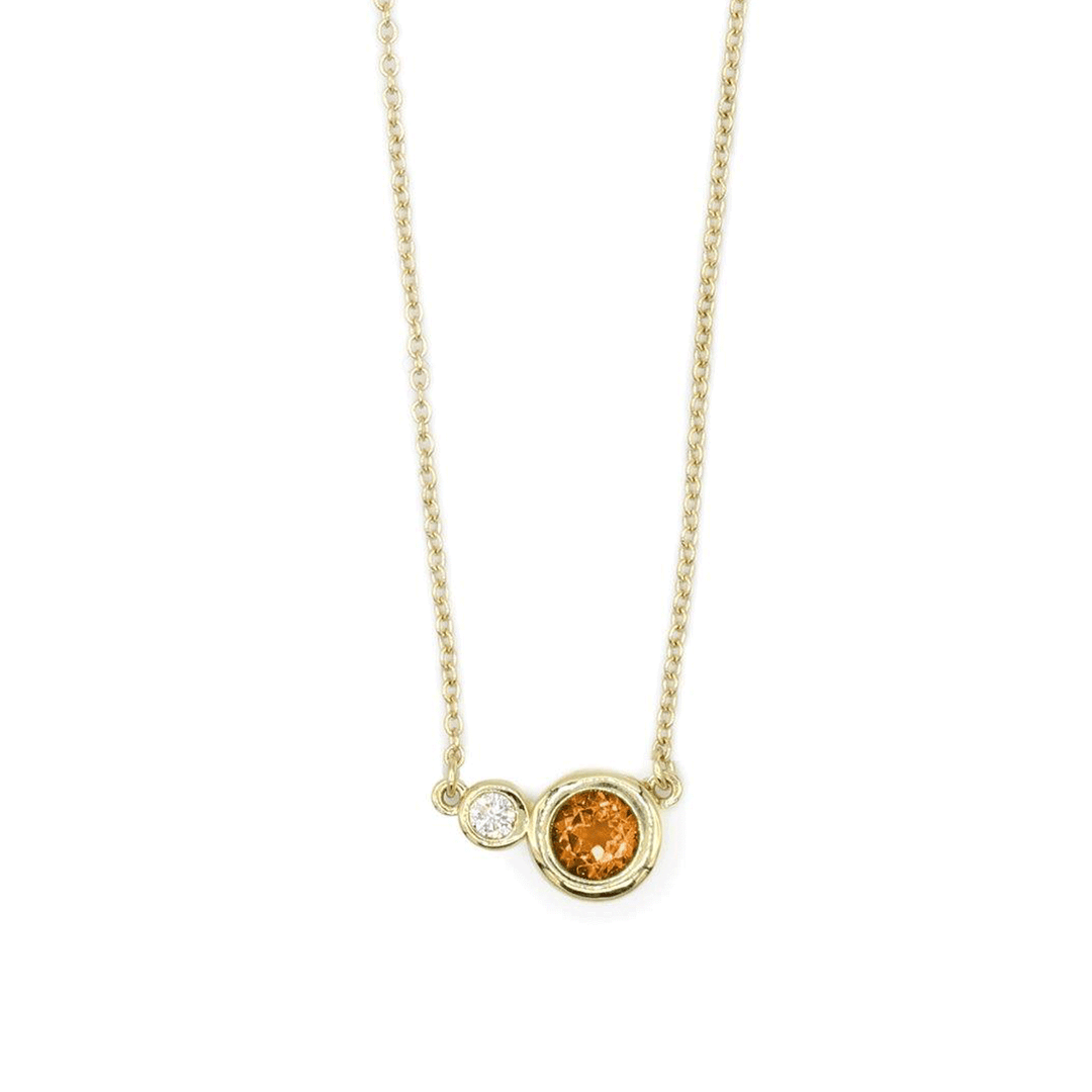 14k Yellow Gold and Citrine Necklace