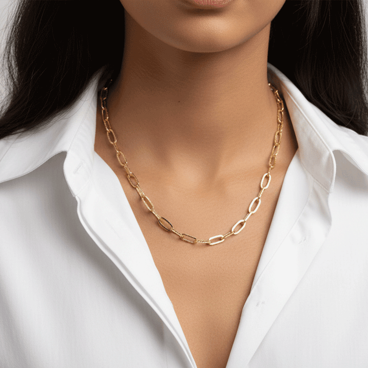 Hamilton Collection 18k Yellow Recycled Gold Extra Large 7.9mm Long Link Chain 16" Necklace