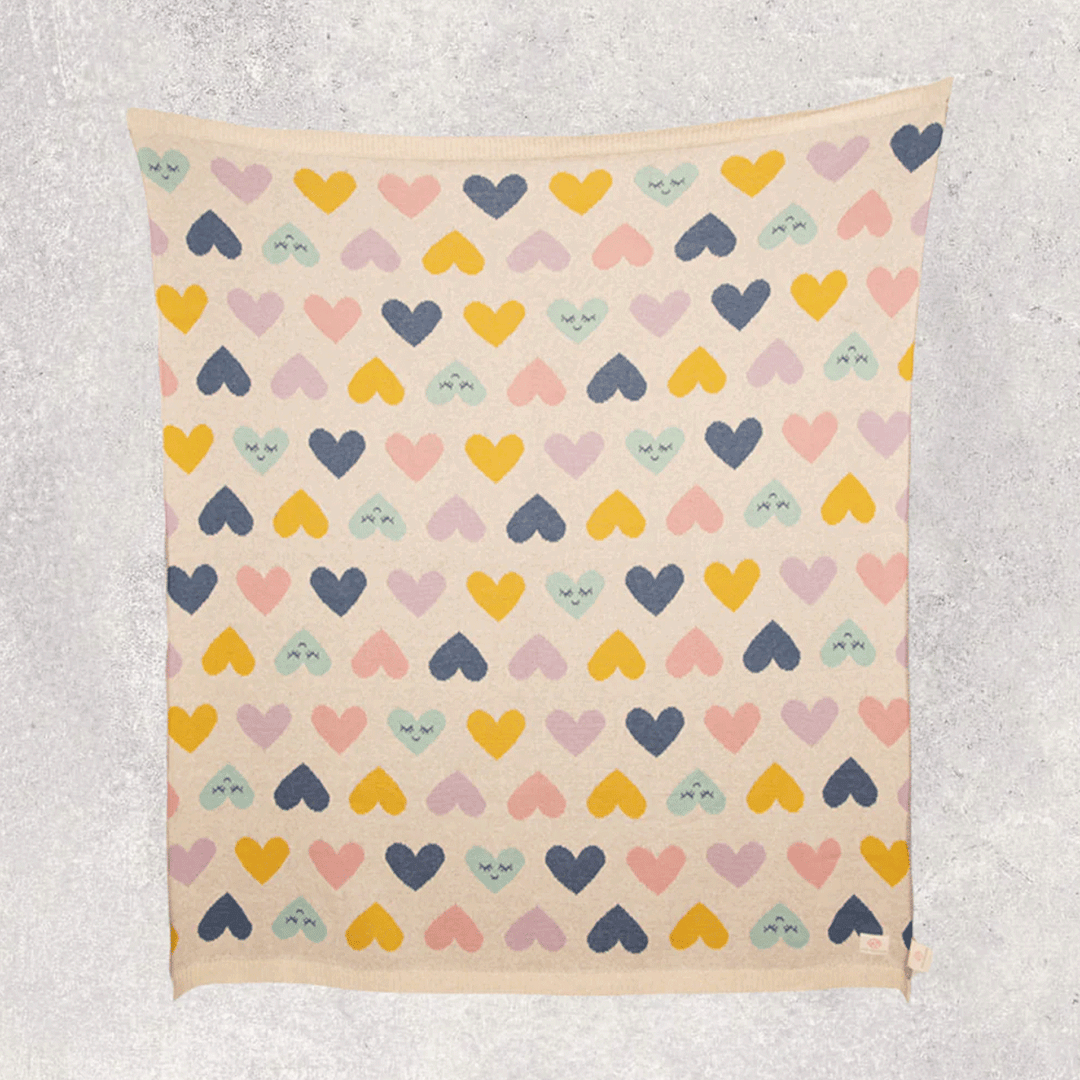 Smiley Hearts Pink and Yellow Baby Set
