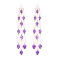 Etho Maria 18k Rose Gold Amethyst and Pink Opals Earrings