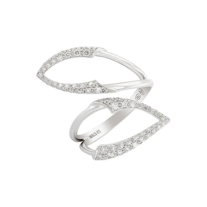 Etho Maria 18k White Gold and Diamond Wrap Ring