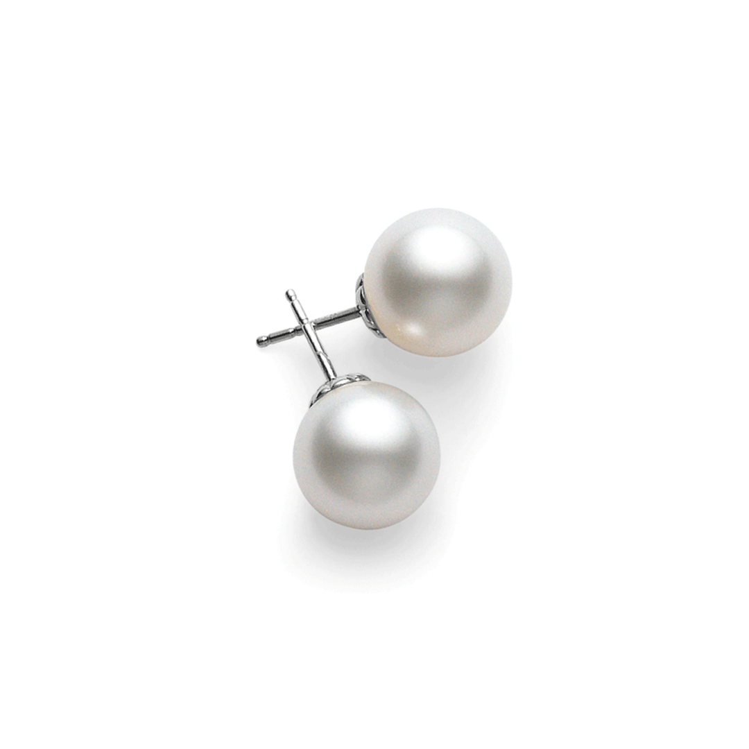 Mikimoto 18k White Gold Akoya Pearl Studs