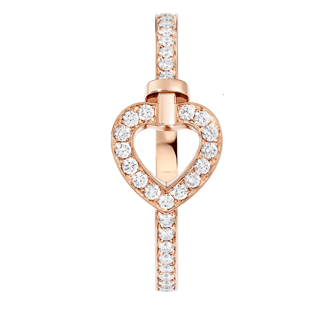 Fred Pretty Woman 18k Rose Gold and Diamond Mini Heart Ring, Exclusively at Hamilton Jewelers