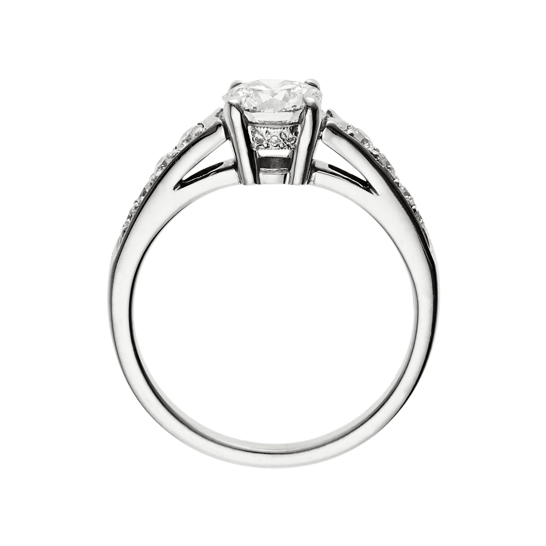 1912 18k White Gold and .25TW Diamond Semi Mounting Engagement Ring