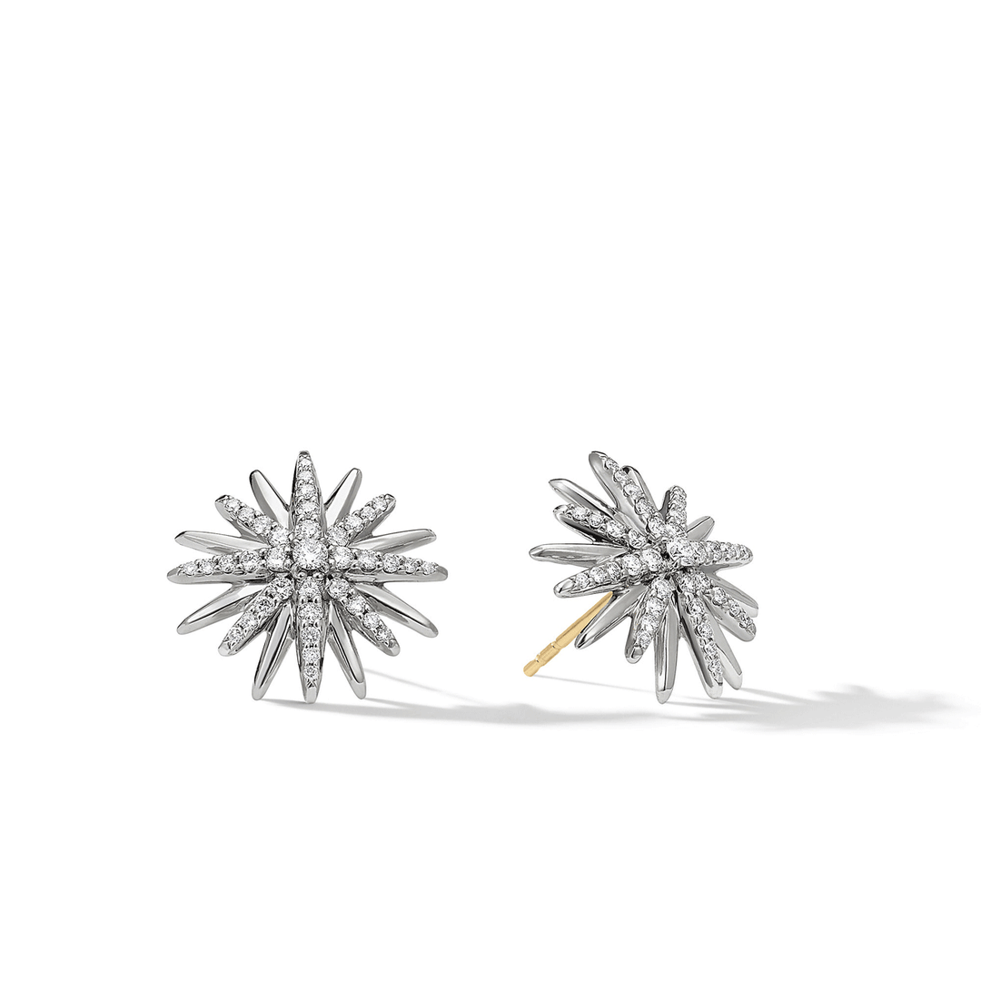 David Yurman Starburst Stud Earrings with Pavé Diamonds