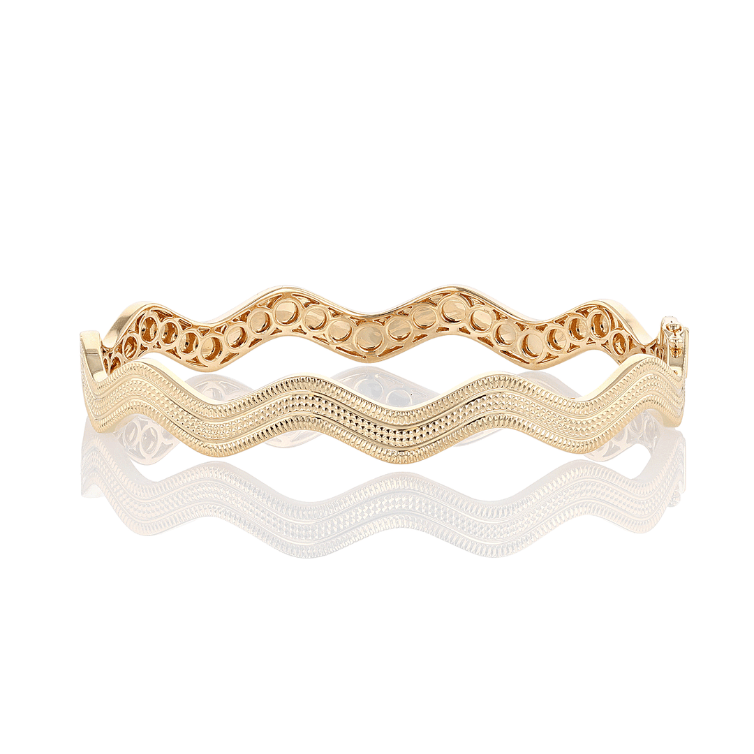 Regency 18k Yellow Gold and .61 Total Weight Diamond Bracelet