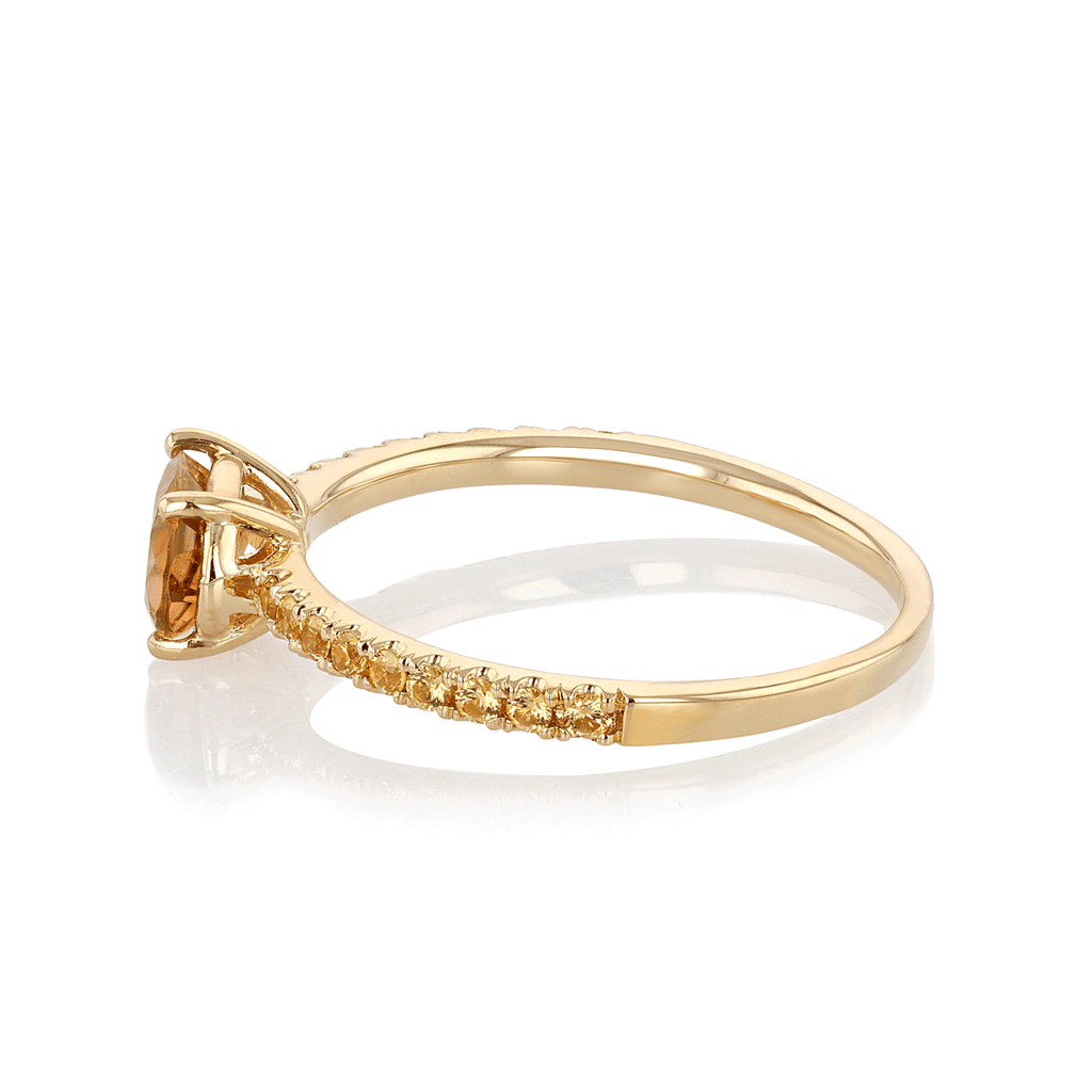 Hamilton Facets Collection 18k Yellow Gold and Yellow Sapphire Ring