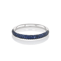 18k White Gold and .40 Total Weight Sapphire Pave Band