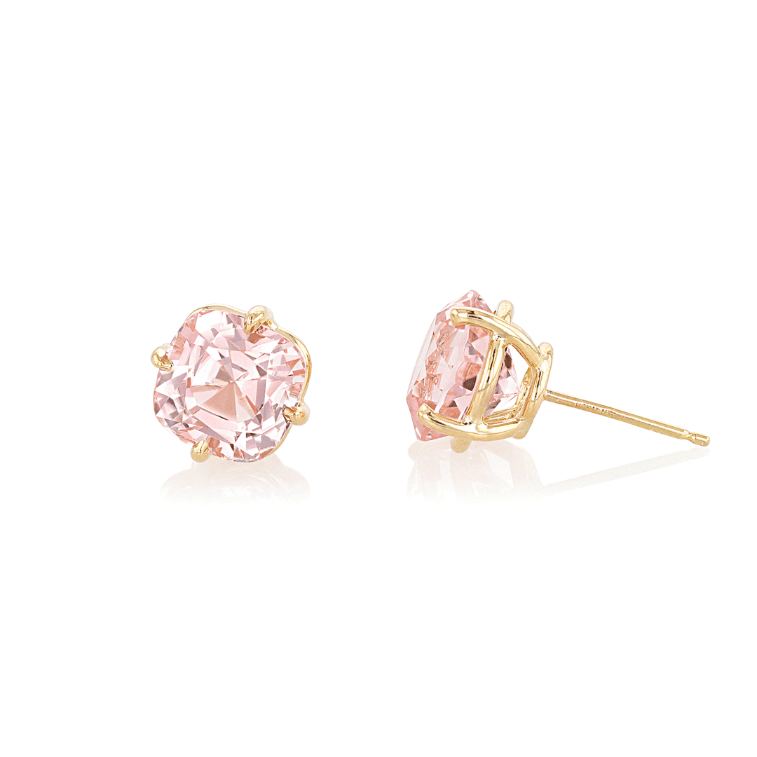 Hamilton Caroline Collection 18k Yellow Gold and Pink Tourmaline Stud Earrings