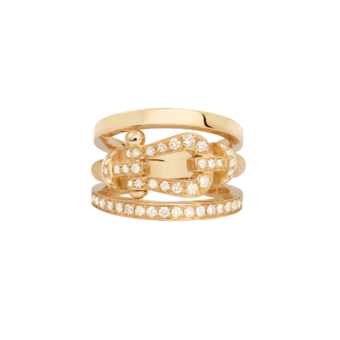 FRED Force 10 Rise 18k Yellow Gold and Diamond Ring