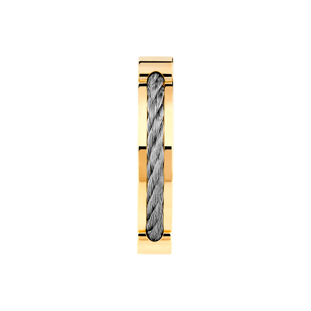 FRED Force 10 Winch Steel and 18k Yellow Gold Ring, Exclusively at Hamilton Jewelers