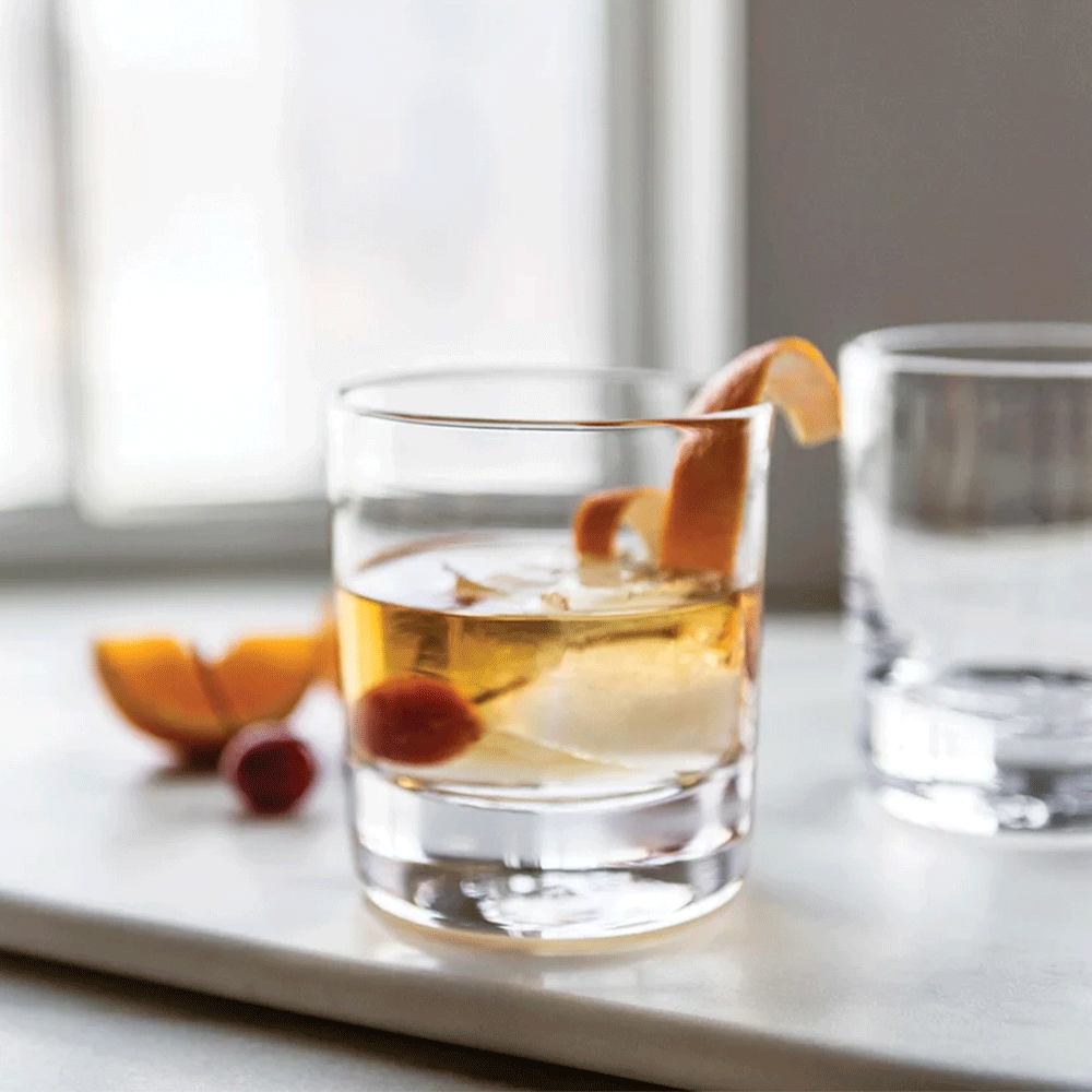 Simon Pearce Ascutney Double Old Fashion Set of 2