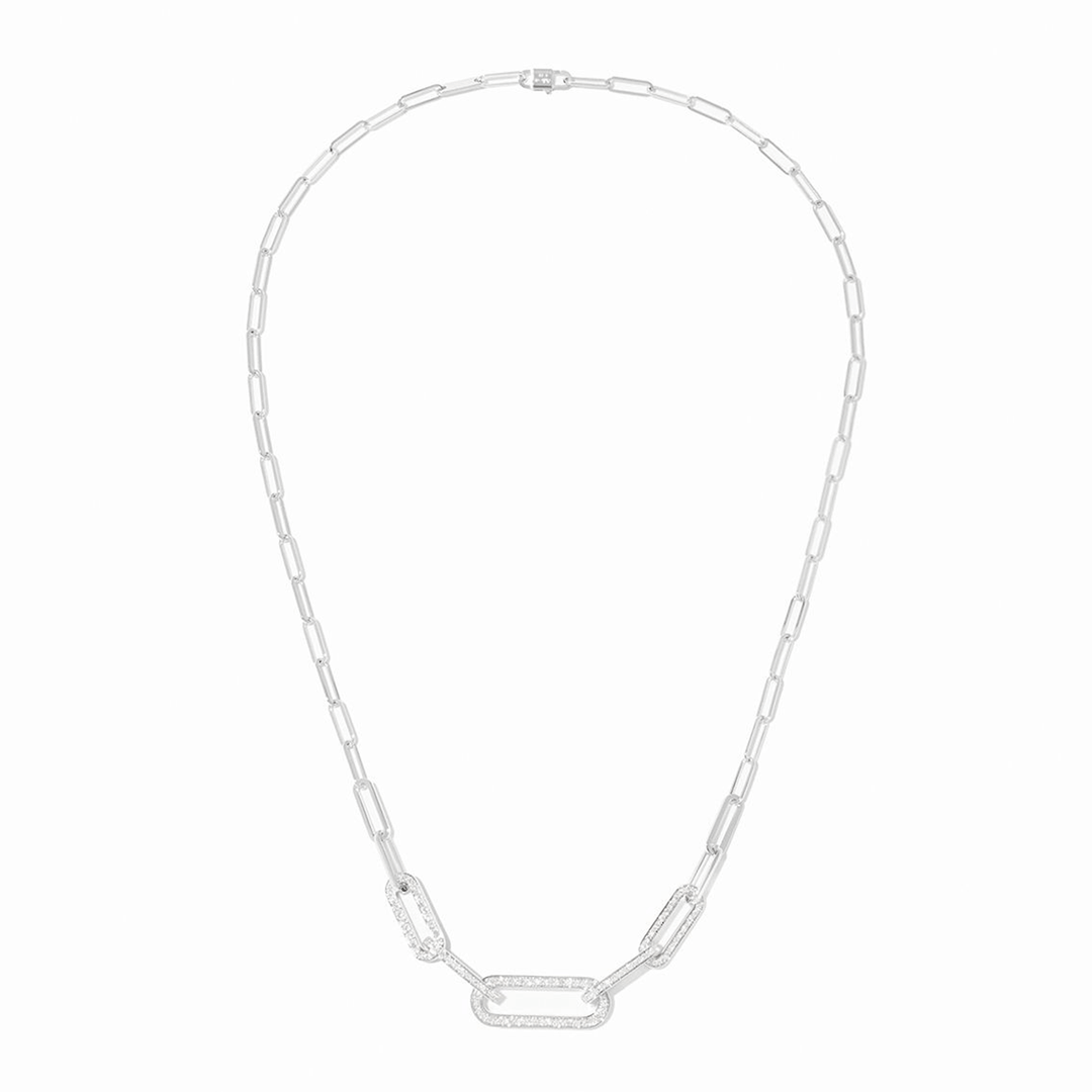 Dinh Van Maillon 18k White Gold and Diamond Necklace