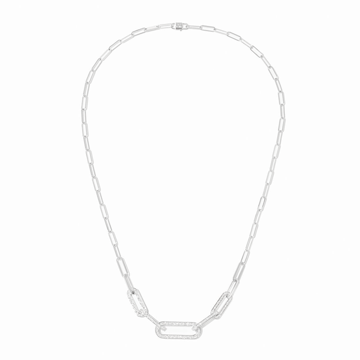 Dinh Van Maillon 18k White Gold and Diamond Necklace