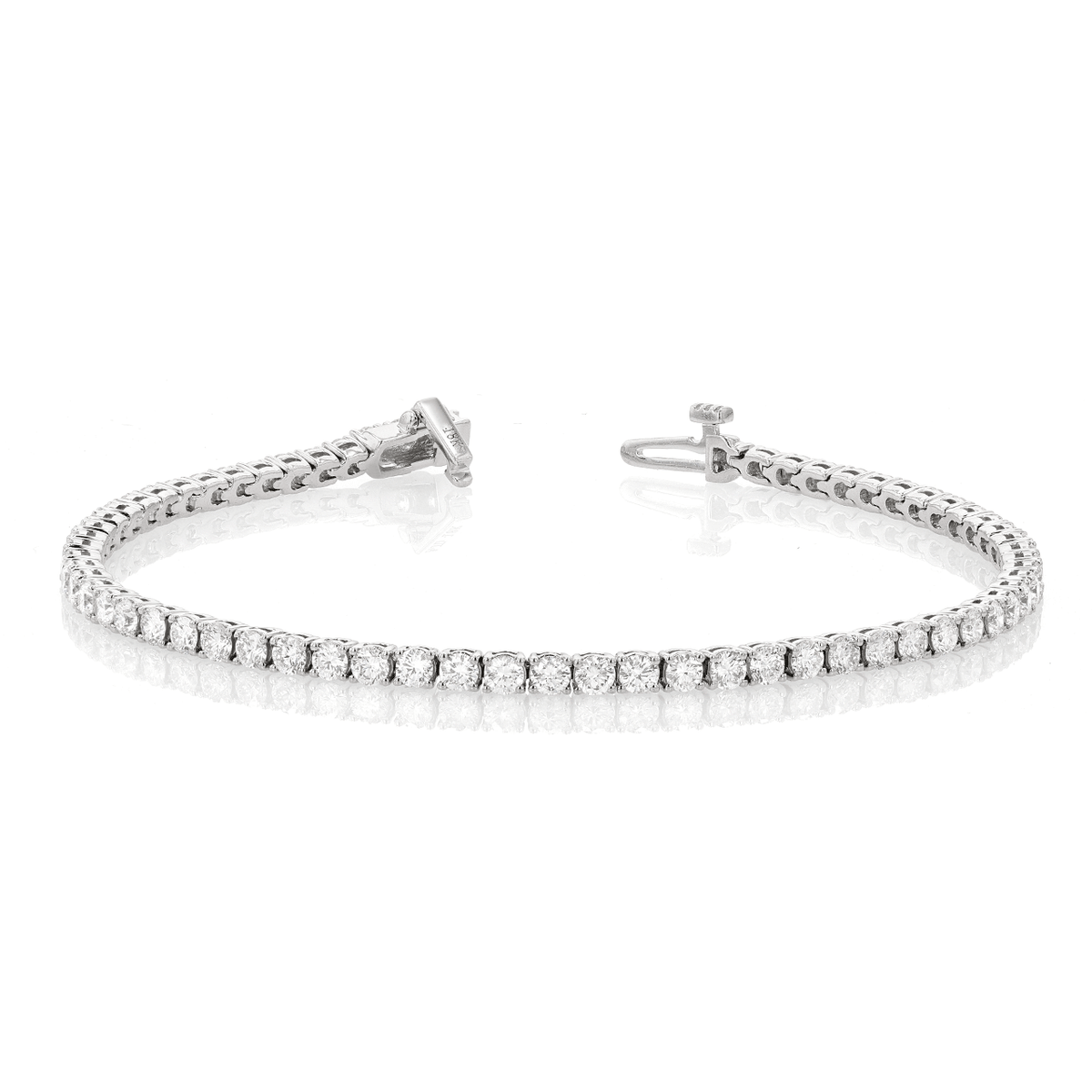 Hamilton Classic Collection 18k White Gold and 3.90 Total Weight Natural Diamond Line Bracelet