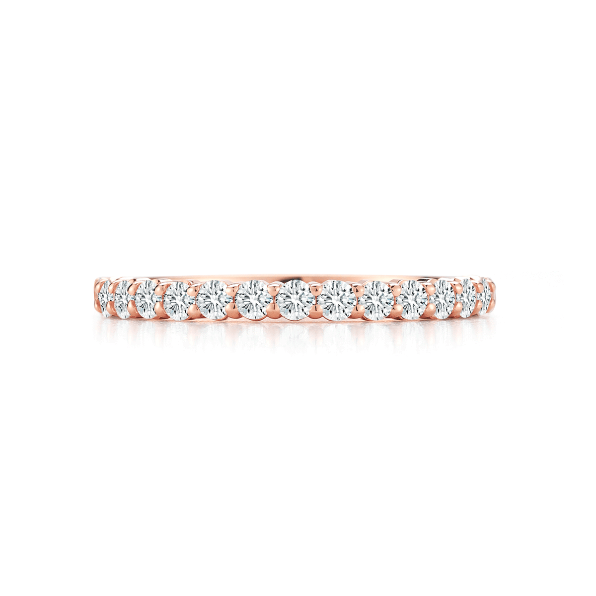 18k Rose Gold and .55 Total Weight Diamond Band