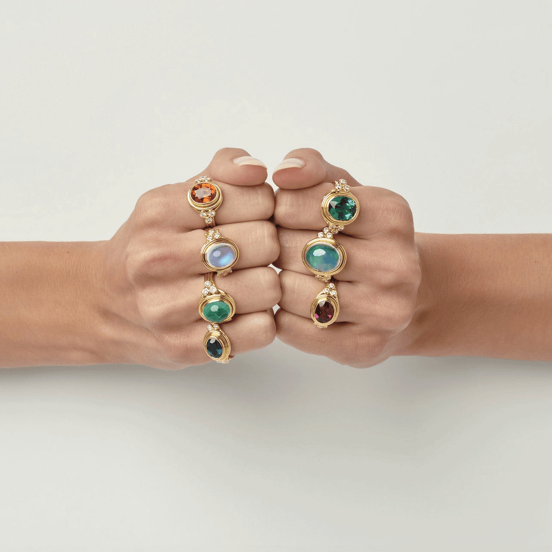 Temple St. Clair 18k Gold Blue Moonstone Ring