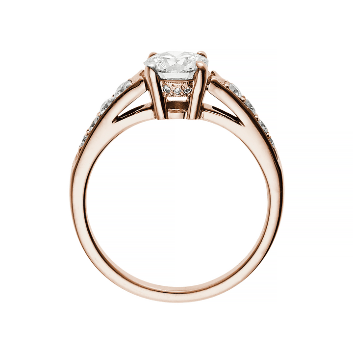 1912 18k Rose Gold and .25TW Diamond Engagement Mounting Ring