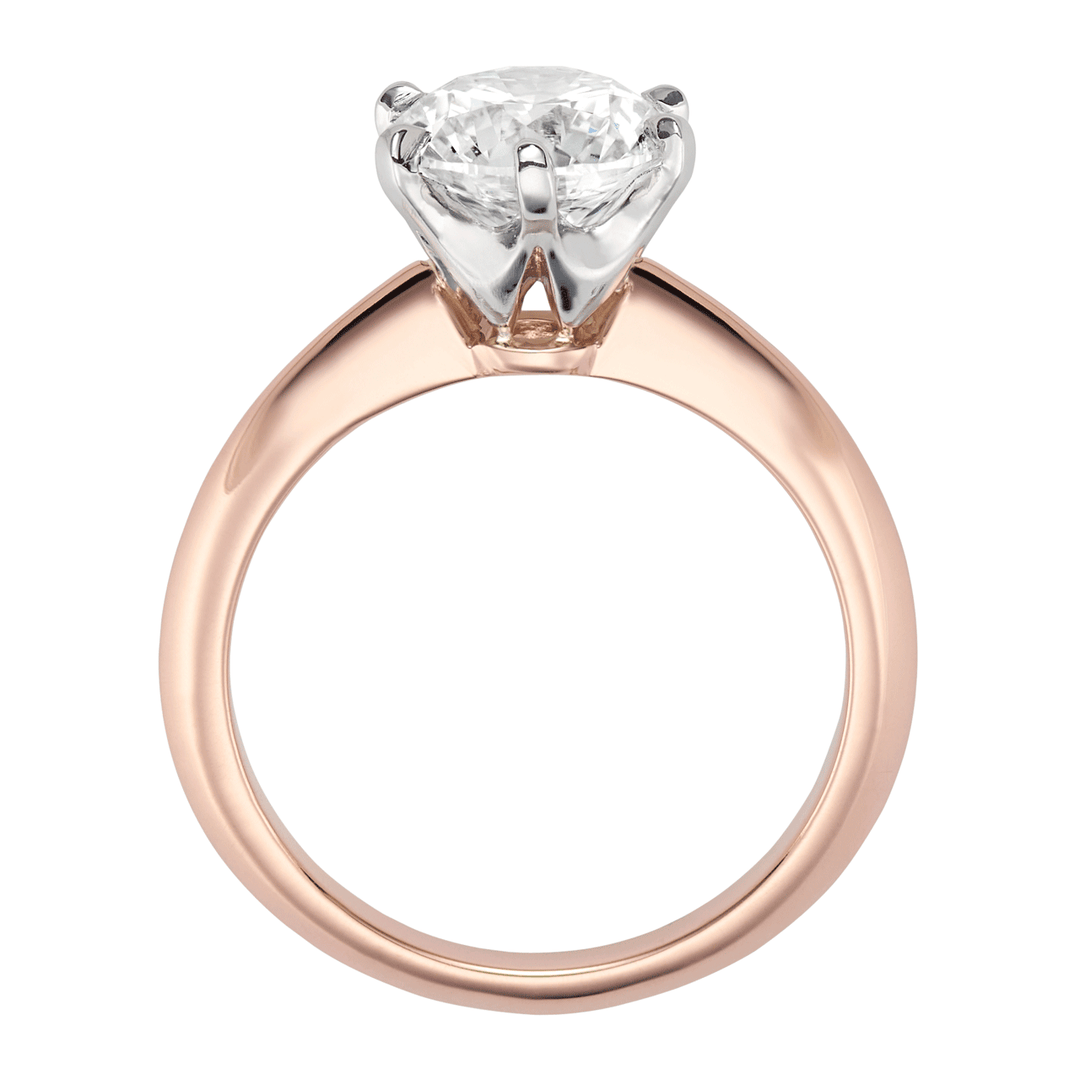 Hamilton Embrace Collection 18k Rose Gold and Engagement Mounting Ring For Round Diamond