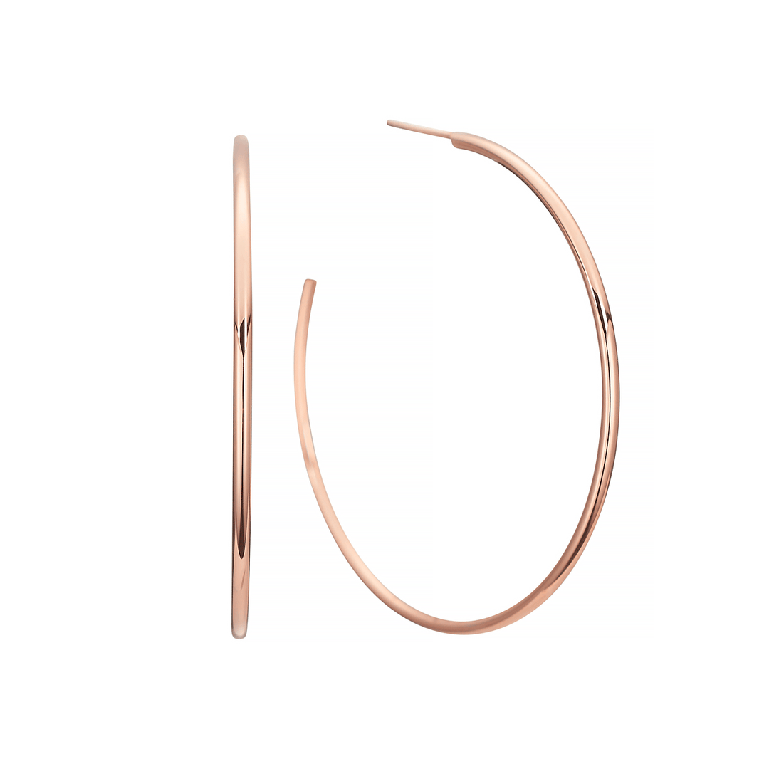 14k Rose Gold 40mm Hoops