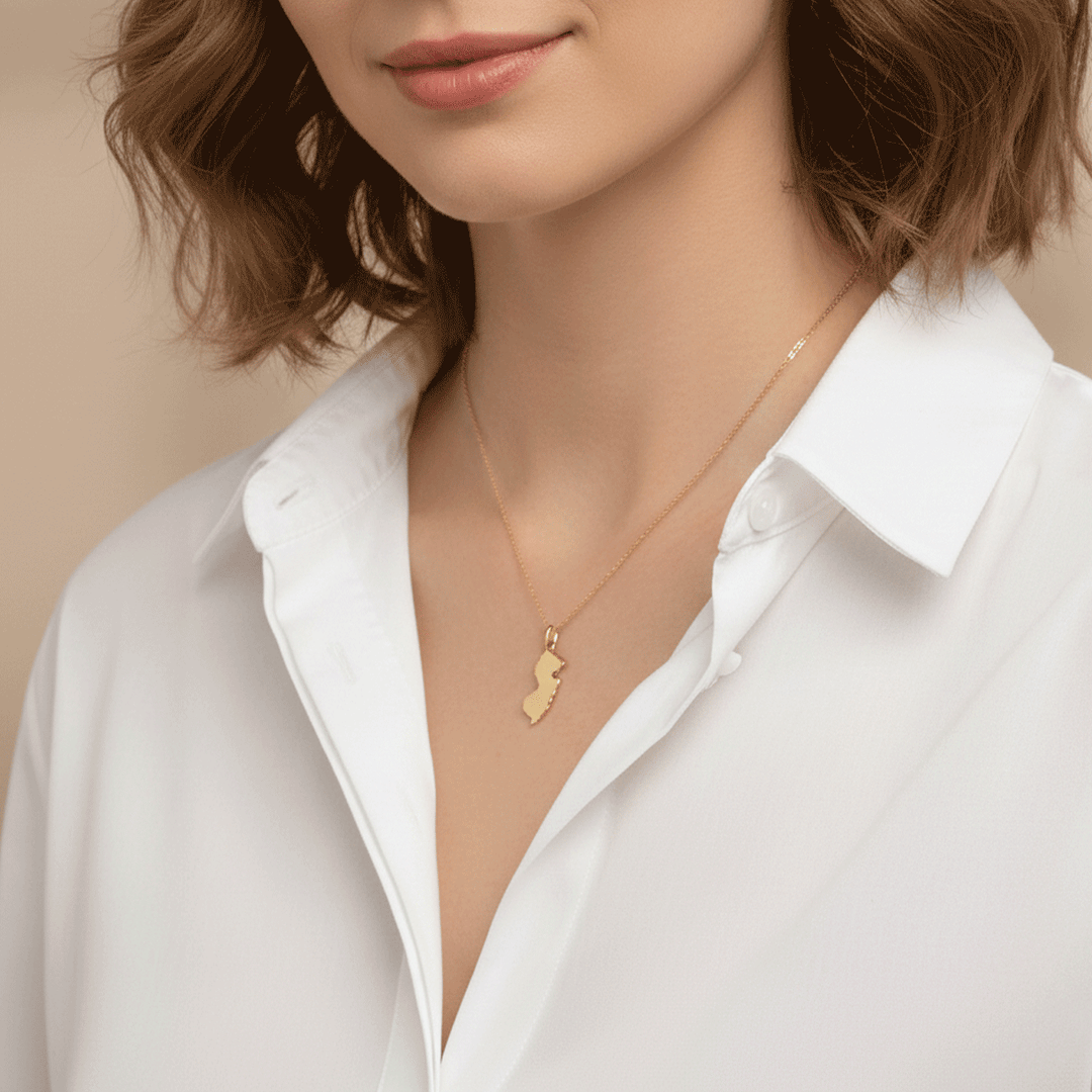 Hamilton 18k Gold New Jersey State Charm