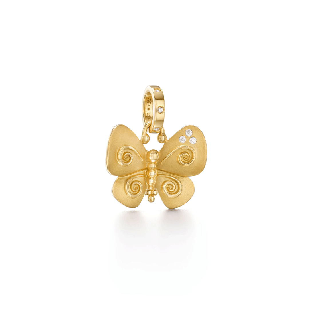 Temple St. Clair 18k Yellow Gold Butterfly Pendant