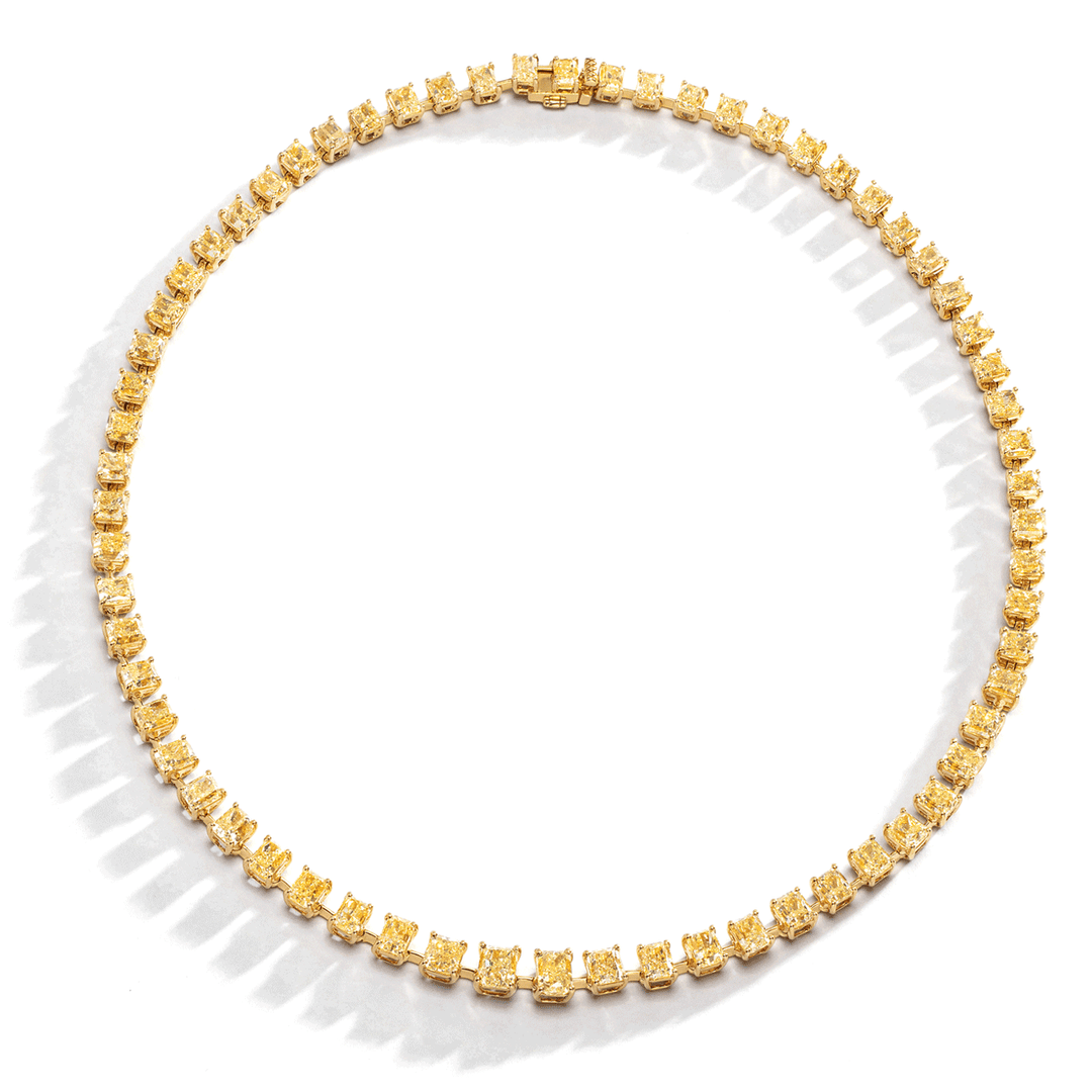 Hamilton Private Reserve 18k Yellow Gold and Yellow Diamond 43.87 Total Weight Necklace