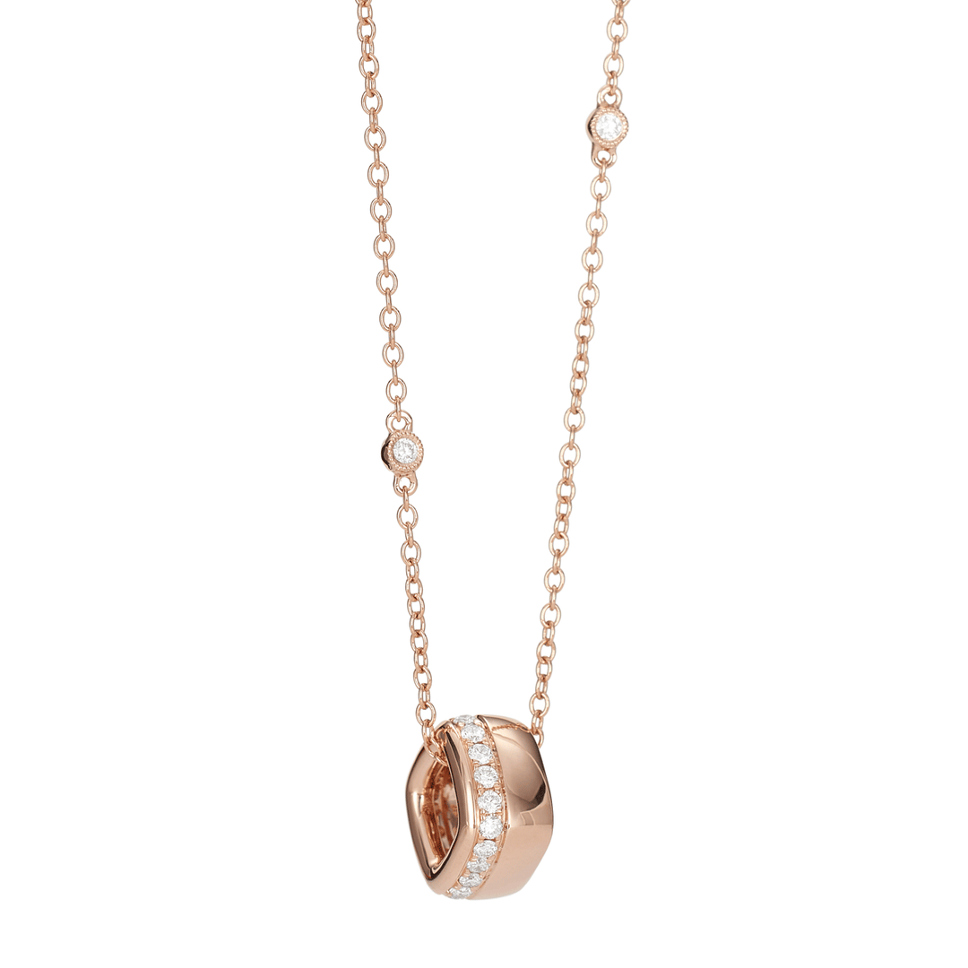 Mercer 18k Rose Gold and Diamond .34 Total Weight Pendant