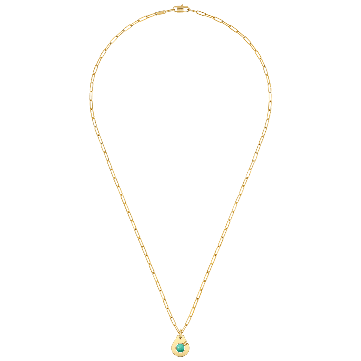 Dinh Van Menottes 18k Yellow Gold R10 Chrysoprase Necklace