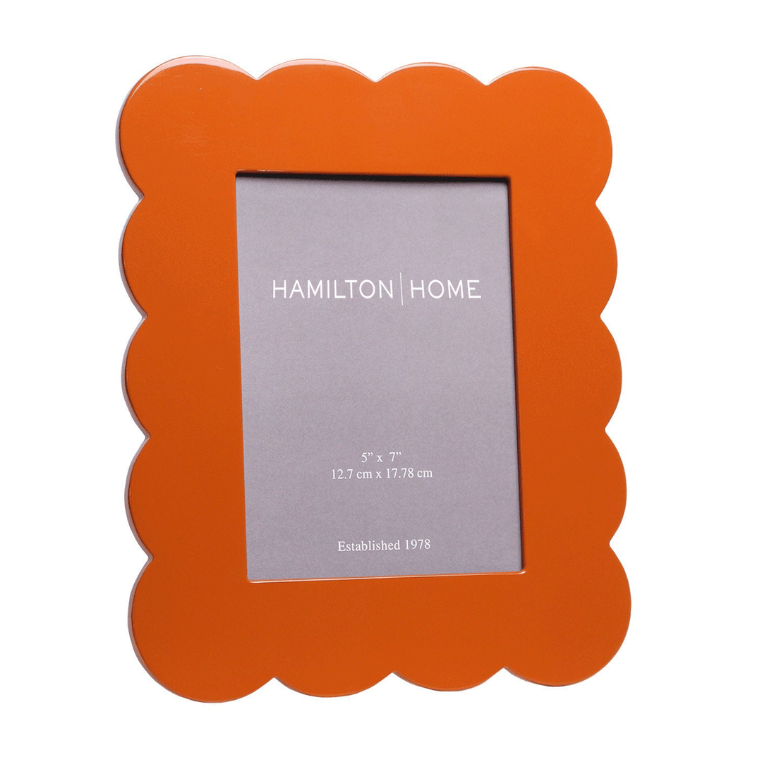 Orange Scalloped Lacquer 5 x 7 Frame