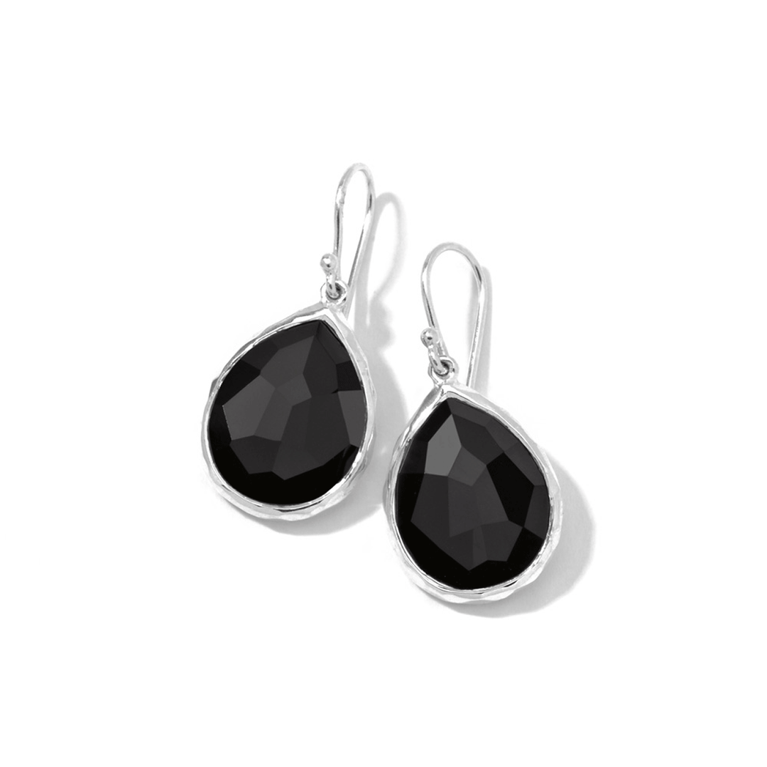 Ippolita Rock Candy Black Onyx Teardrop Earrings in Sterling Silver