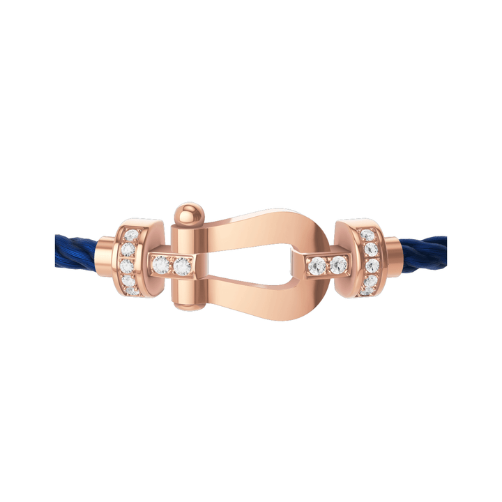 FRED Force 10 Navy Cord with 18k Rose Half Diamond MD Buckle, Exclusively at Hamilton Jewelers