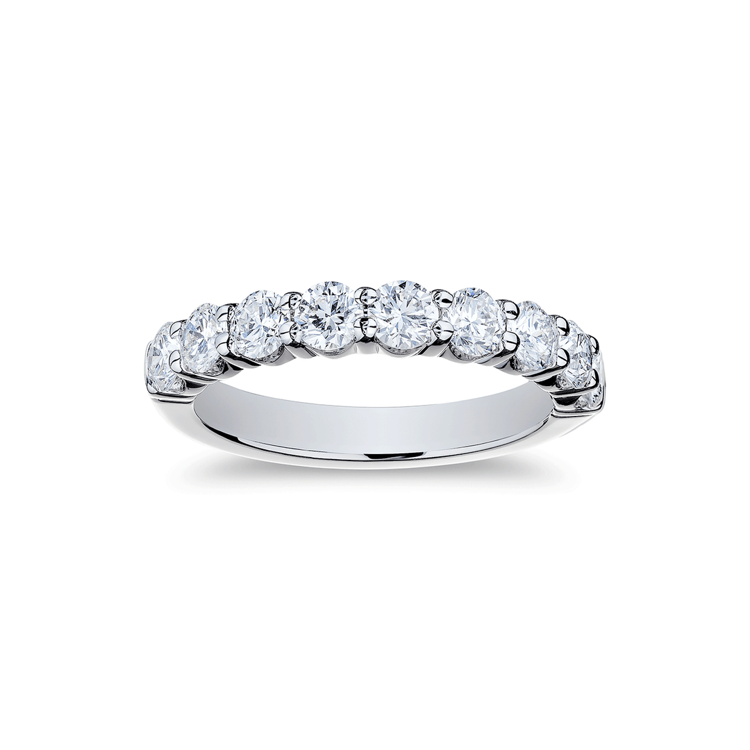 18k White Gold and 1.35 Total Weight Diamond Band