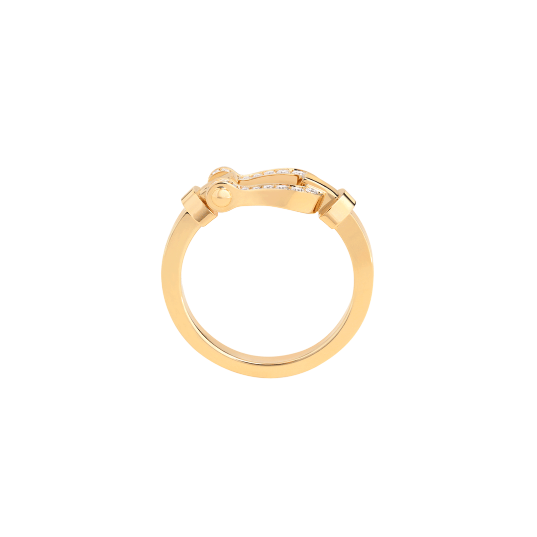 FRED Force 10 18k Yellow Gold and Diamond Med Model Ring
