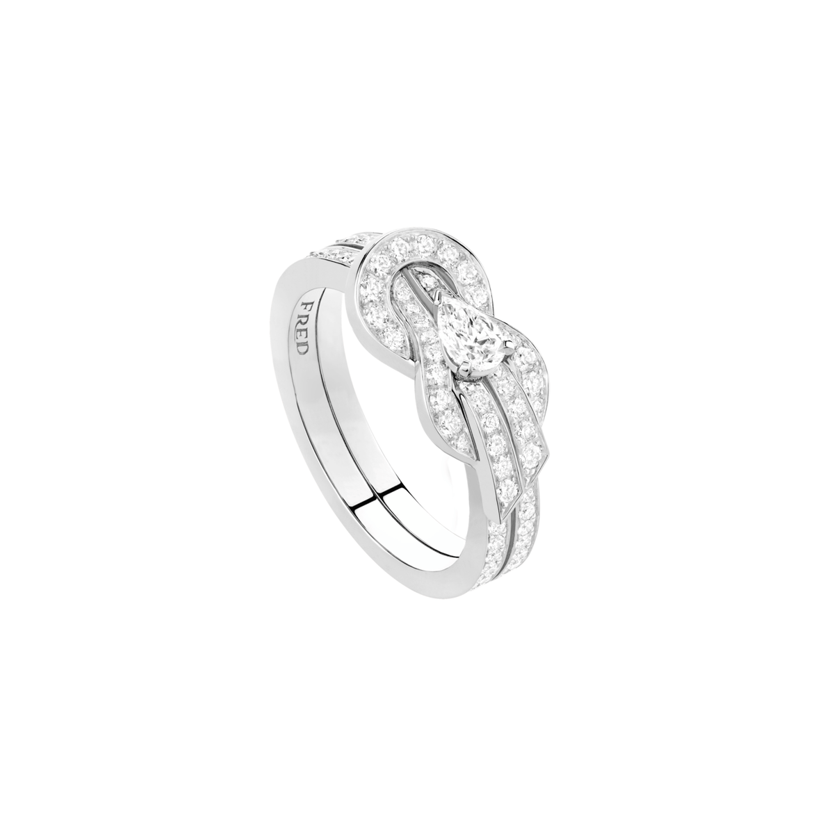 FRED Chance Infinie 18k White Gold and Diamond Medium Model Ring                       ring