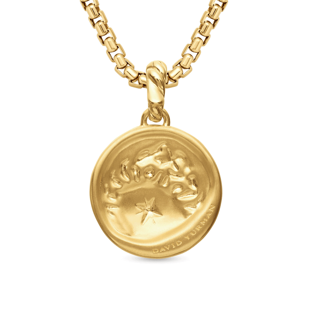 David Yurman Cancer Amulet 18K Yellow Gold with Diamonds, 19mm