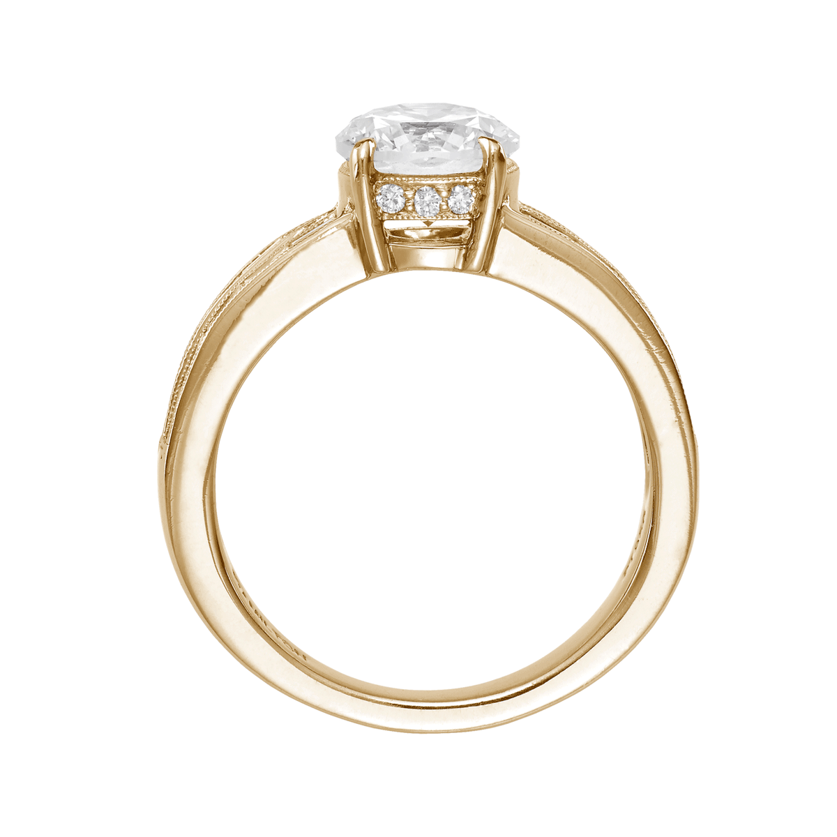 Hamilton 1912 Collection 18k Yellow Gold and 0.46 Total Weight Diamond Engagement Mounting Ring
