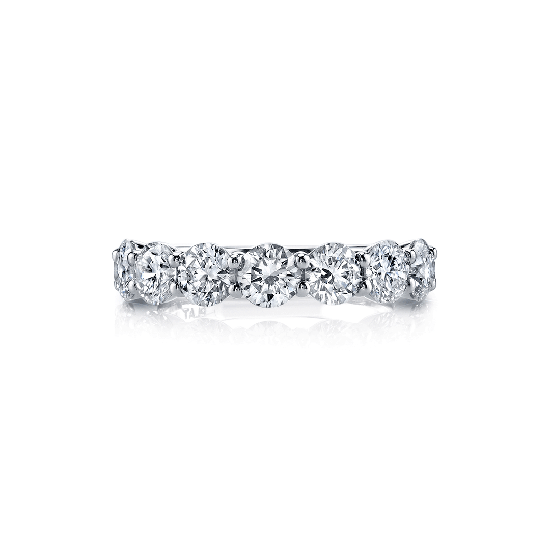 Platinum and Round Diamond 3.51 Total Weight Band