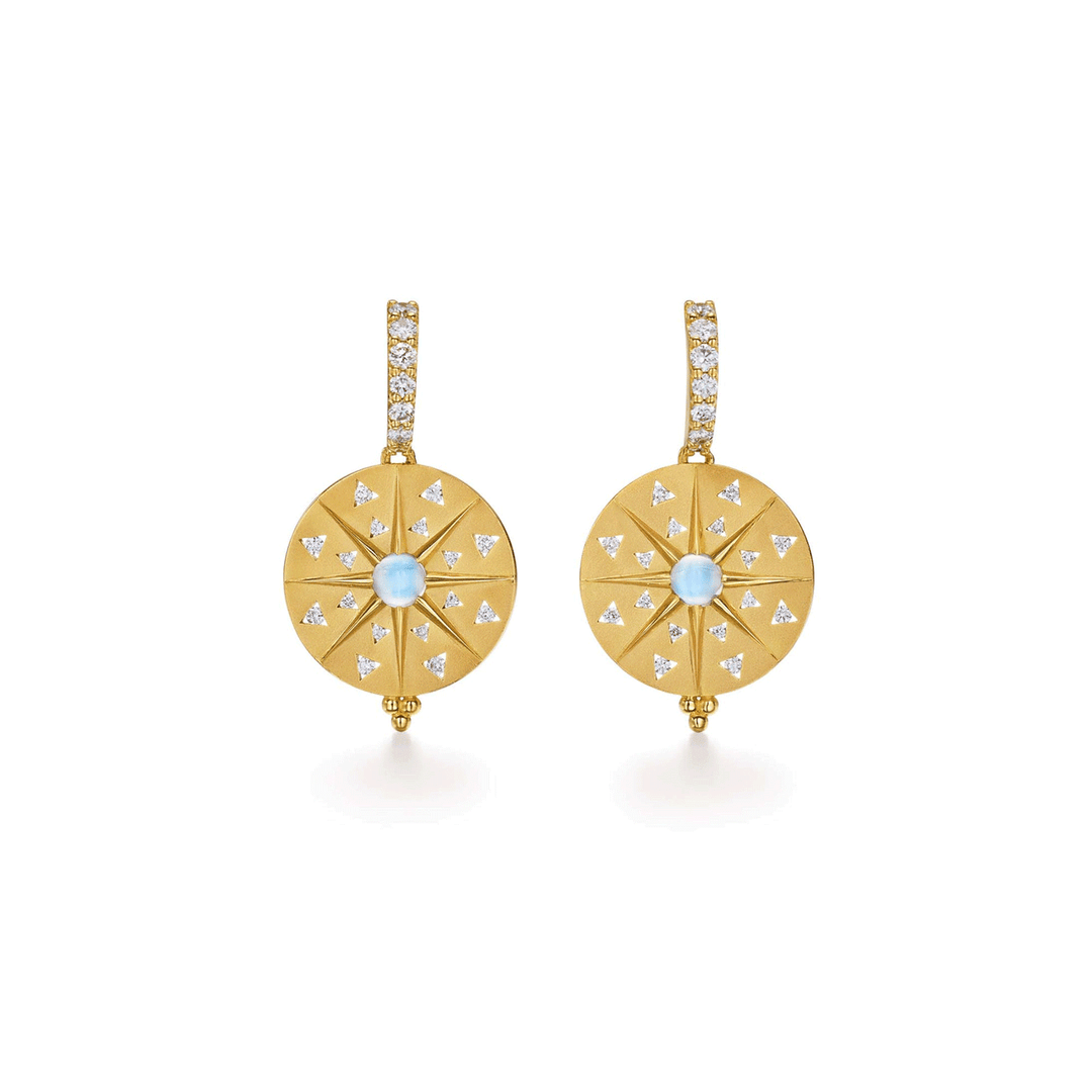 Temple St. Clair 18k Yellow Gold Sole Mandala Earrings