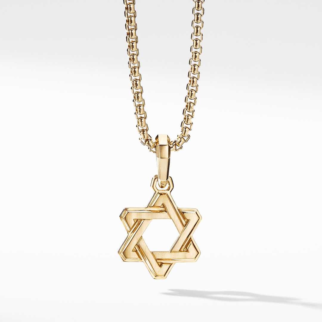 David Yurman Deco Star of David Pendant 18k Yellow Gold, 19.5mm