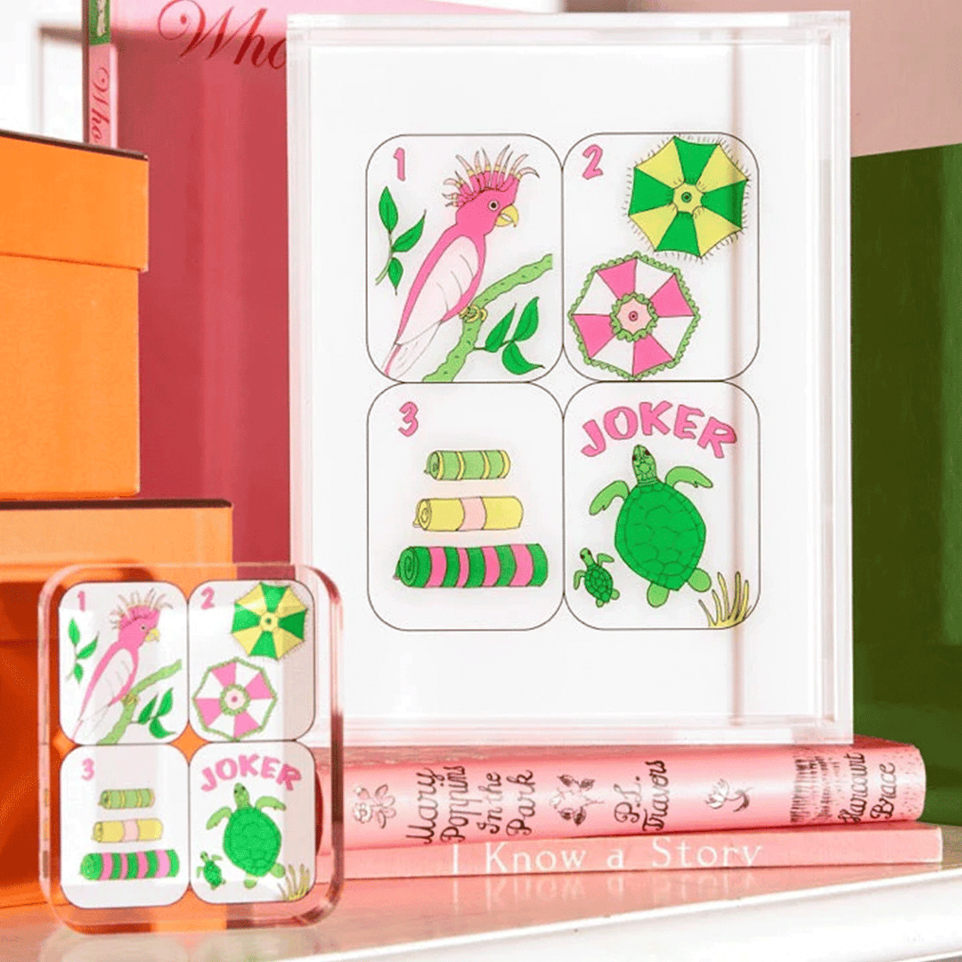 Palm Beach Mahjong Tiles Acrylic Tray