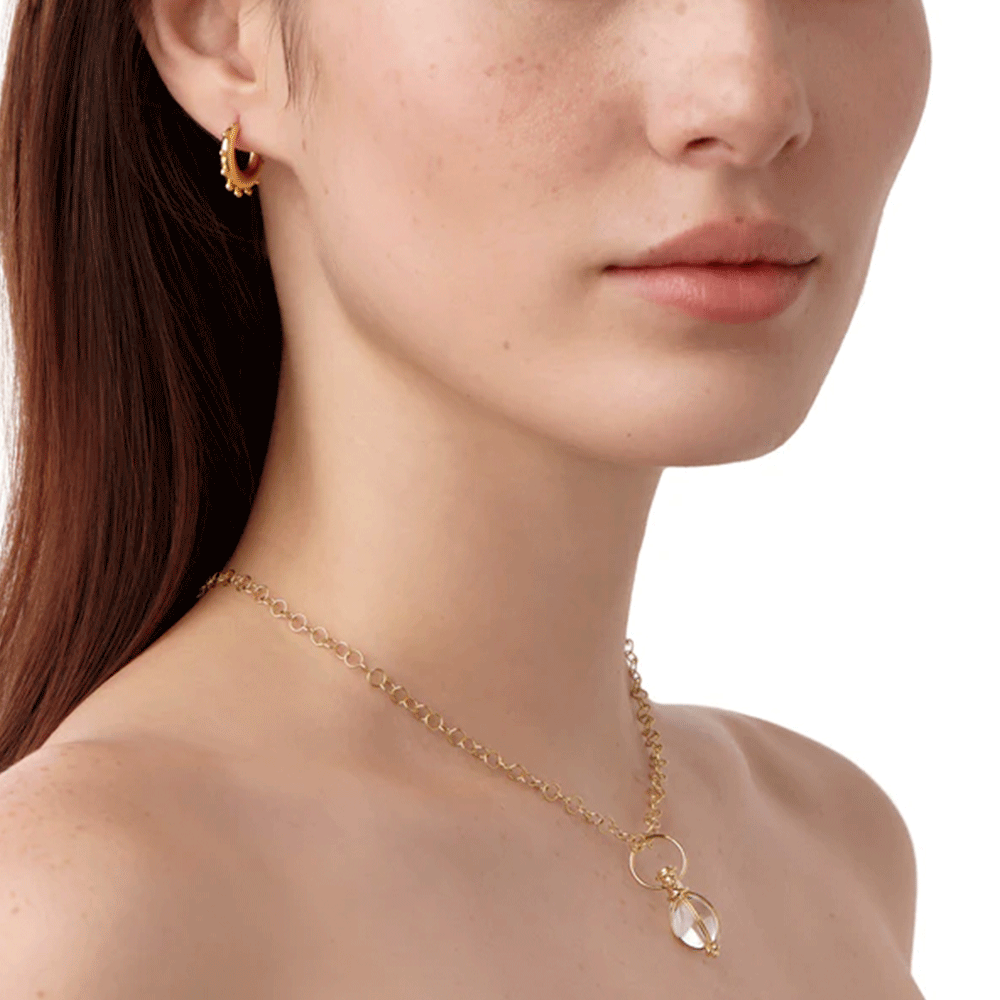 Temple St. Clair 18k Gold Rock Crystal Pendant