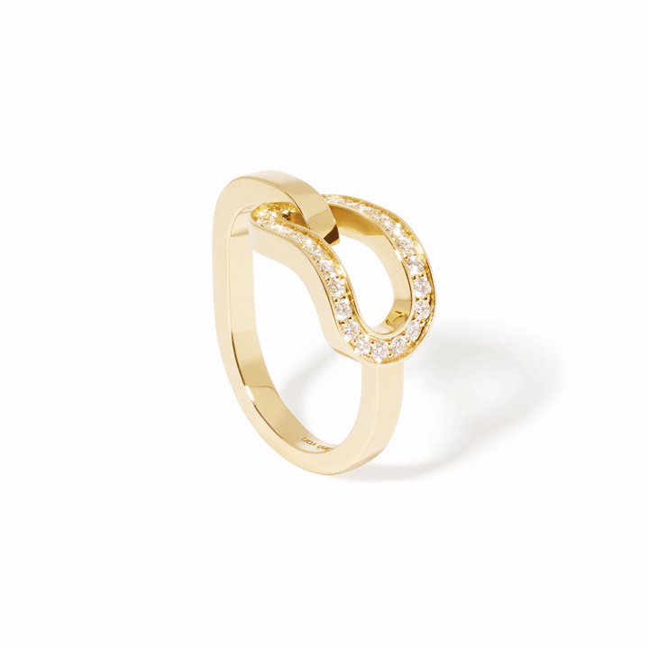 Walters Faith Thoby 18k Yellow Gold and Diamond Spiral Ring