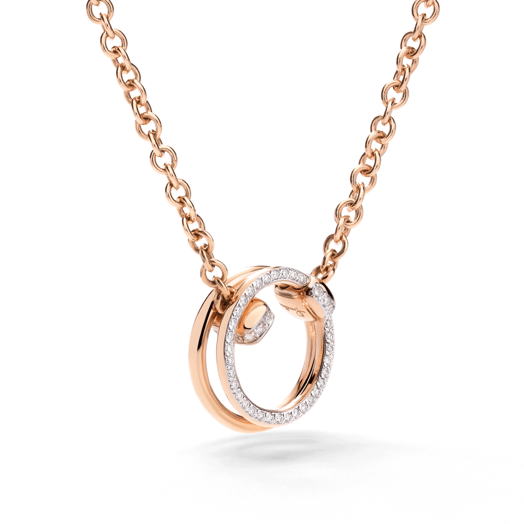 Pomellato Together 18k Rose Gold Diamond Necklace with pendant